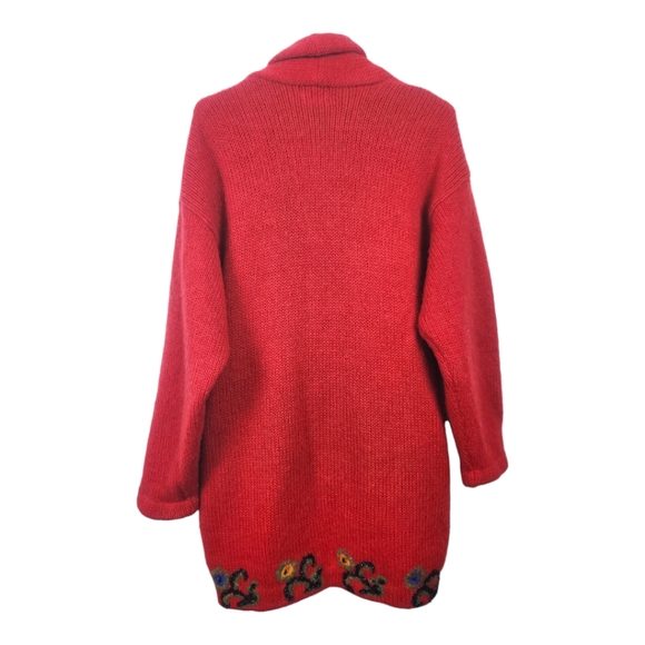 Vintage Cervelle Longline Embellished Shawl Neck Knit Button Front Cardigan - Picture 11 of 11